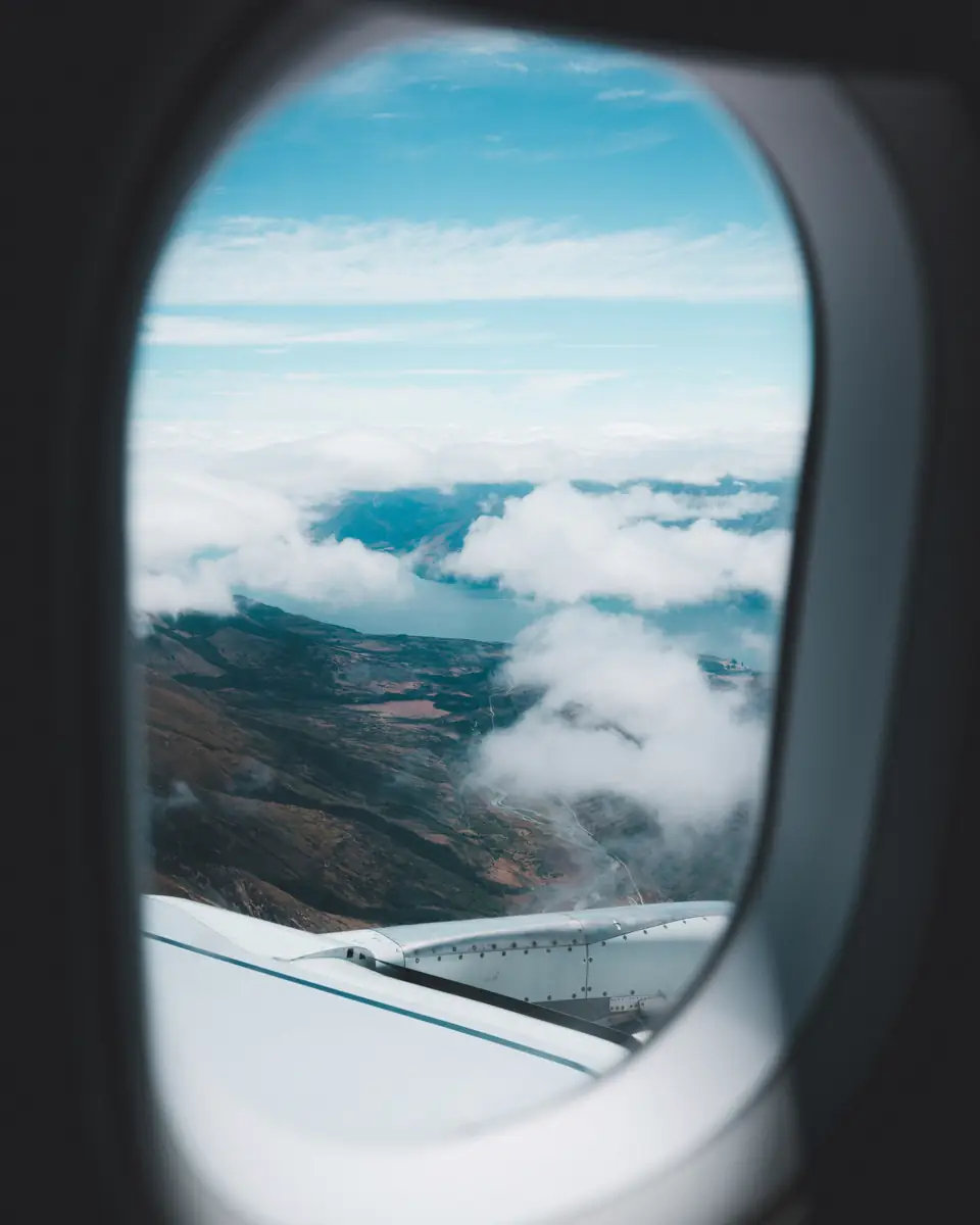 View from airplane window